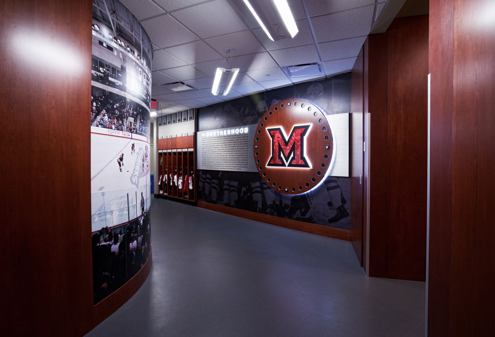 Miami University Goggin Hockey Locker Room
