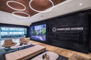 Crawford Hoying Lobby Branding Wall