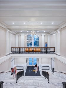 BGSU University Hall west staircase entrance Interior