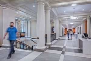BGSU Second floor entrance and welcome center University Hall